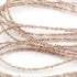1 Strand Natural Champagne Herkimer Diamond Quartz Nuggets, 3mm-4mm Center Drilled Beads - Herkimer Rough Stone BR03116