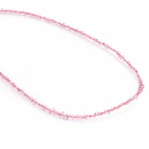 1 Strand  Pink Herkimer Diamond Quartz Nuggets, 3mm-4mm Center Drilled Beads - Herkimer Rough Stone BR03113 - Tucson Beads