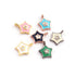 1 Pc Rose Cut Diamond Multi Color Bakelite Star Shape 925 Sterling Silver, Rose & Yellow Gold Vermeil Pendant - Enamel Charm Pendant 11mmx9mm  PDC00483