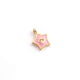 1 Pc Rose Cut Diamond Multi Color Bakelite Star Shape 925 Sterling Silver, Rose & Yellow Gold Vermeil Pendant - Enamel Charm Pendant 11mmx9mm  PDC00483 - Tucson Beads