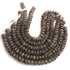 1 Strand Black Rutile Smooth Rondelles -Semi Precious Gemstone Black Rutile Rondelles Beads- 6mm-12mm 8 Inches BR01770