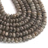 1 Strand Black Rutile Smooth Rondelles -Semi Precious Gemstone Black Rutile Rondelles Beads- 5mm-9mm 8 Inches BR02720