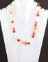 AAA Quality Mexican Fire Opal Heart Shape Faceted Beads Necklace - Necklace With Lobster Lock  -Single Wrap Necklace - Gemstone Necklace - 8mmx7mm - 12mmx11mm - 9 Inches-BR03229