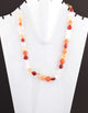 AAA Quality Mexican Fire Opal Heart Shape Faceted Beads Necklace - Necklace With Lobster Lock  -Single Wrap Necklace - Gemstone Necklace - 8mmx7mm - 12mmx11mm - 9 Inches-BR03229 - Tucson Beads
