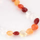 AAA Quality Mexican Fire Opal Heart Shape Faceted Beads Necklace - Necklace With Lobster Lock  -Single Wrap Necklace - Gemstone Necklace - 8mmx7mm - 12mmx11mm - 9 Inches-BR03229 - Tucson Beads