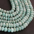 1 Strand Amazonite Smooth Rondelles -Semi Precious Gemstone Amazonite  Rondelles Beads- 7mm-15mm 8 Inches BR01772