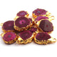10  Pcs Purple Druzzy Geode Raw Drusy 24k Gold Plated Pendant - Electroplated Gold Druzy Pendant 14mmx23mm-32mmx18mm   DRZ093 - Tucson Beads