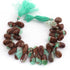 1 Strand Bio Chrysoprase  Faceted  Briolettes - Pear  Shape Briolettes 8 inch 21mmx11mm-16mmx12mm BR3201