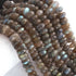 1 Strand Labradorite Faceted Rondelles -Semi Precious Gemstone Labradorite  Rondelles Beads- 8mm-15mm 8 Inches BR03720