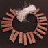 1 Strand Rhodochrosite Faceted Rectangle Shape Briolettes  -  27mmx8mm-39mmx7mm -9 Inches  BR03606