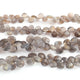 1  Strand Gray Moonstone  Faceted Briolettes -Heart Shape  Briolettes 8mm-14mm-9 Inches BR03621 - Tucson Beads
