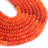 1 Strand Carnelian Faceted Rondelles -Semi Precious Gemstone Carnelian Rondelles Beads- 6mm-7mm 8 Inches BR03719