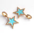 1 Pc Beautiful Pave Diamond  Bakelite Star Over 925 Sterling Silver & Yellow Gold Vermeil Enamel  Designer Star Pendant  - 21mmx18mm PD131
