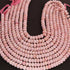 1  Strand Pink Opal  Faceted Rondelles  4mm-8mm-13 Inches - BR03632