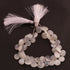 1  Strand White  Moon Stone Faceted  Briolettes - Heart Shape  Briolettes  -14mmx9mm- 9 Inches BR3623
