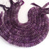 1 Strand Amethyst Smooth Rondelles -Semi Precious Gemstone Amethyst Rondelles Beads- 8mm-11mm 8 Inches BR03725