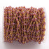 3 Feet Purple Glass Beads 3mm Faceted Rosary Beaded chain- 24 K Gold Plated Wire Wrapped Chain NSC007