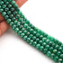 1  Strand  Green Onyx Silver Coated Faceted Rondelles - 9mm 13.5 Inches BR404