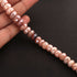 1  Long Strand Peach Moonstone Silver Coated Faceted Roundels -Round Shape Roundels 10mmx8mm-9  Inches BR2252