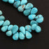 1 Strand Natural Sleeping Beauty Turquoise Faceted  Pear Drop Briolettes -Arizona Turquoise Pear -8mmx6mm-16mmx11mm- 8 Inches BR099