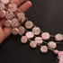 1 Strand Rhodochrosite Fancy Shape Faceted Briolettes -  -12mmx12mm-19mmx17mm 8  Inches BR0357