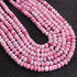 1 Long Strand Beautiful  Light Pink  Opal smooth rondelles  beads-Semi Precious Gem Stone Light Pink Plain Opal Beads, 7mm -16 Inches BR03736