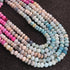 1 Long Strand Beautiful Multi Opal smooth rondelles  beads-Semi Precious Gem Stone Multi Plain Opal Beads, - 6mm -7mm -16 Inches BR03733