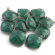 9 Pcs Green Onyx Faceted Cushion Oxidized Silver Single Bail Pendant - Green Onyx Pendant 21mmx17mm SS296 - Tucson Beads