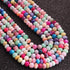 1 Long Strand Beautiful Multi Opal smooth rondelles  beads-Semi Precious Gem Stone Multi Plain Opal Beads, - 6mm -7mm -16 Inches BR03743