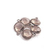 5 Pcs Smoky Quartz  Oxidized Sterling Silver Faceted Round Shape Pendant - Gemstone Pendant 14mmx11mm- SS068 - Tucson Beads