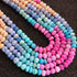 1 Long Strand Beautiful Multi Opal smooth rondelles  beads-Semi Precious Gem Stone Multi Plain Opal Beads, - 6mm -7mm -16 Inches BR03742