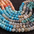 1 Long Strand Beautiful Multi  Opal smooth rondelles  beads-Semi Precious Gem Stone Multi Plain Opal Beads, -7mm -16 Inches BR03752
