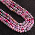 1 Long Strand Beautiful Shaded Pink  Opal smooth rondelles  beads-Semi Precious Gem Stone Shaded Pink Plain Opal Beads, -6mm -7mm-16 Inches BR03756