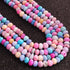 1 Long Strand Beautiful Multi  Opal smooth rondelles  beads-Semi Precious Gem Stone Multi Plain Opal Beads, -7mm -16 Inches BR03754