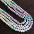 1 Long Strand Beautiful Multi  Opal smooth rondelles  beads-Semi Precious Gem Stone Multi Plain Opal Beads, -6mm -16 Inches BR03759