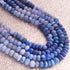 1 Long Strand Beautiful Blue  Opal smooth rondelles  beads-Semi Precious Gem Stone Blue Plain Opal Beads, - 6mm  -16 Inches BR03748