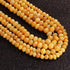 1 Long Strand Beautiful Yellow  Opal smooth rondelles  beads-Semi Precious Gem Stone Yellow Plain Opal Beads, -6mm -7mm-16 Inches BR03757