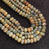 1 Long Strand Beautiful Shaded Green  Opal smooth rondelles  beads-Semi Precious Gem Stone Shaded Green Plain Opal Beads, -6mm -7mm-16 Inches BR03760
