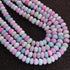 1 Long Strand Beautiful Multi Color Opal Smooth Rondelles  Beads-Semi Precious Gem Stone Rainbow Color Plain Opal Beads, - 9mm-10mm BR03772