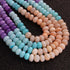 1 Long Strand Beautiful Multi Color Opal Smooth Rondelles  Beads-Semi Precious Gem Stone Rainbow Color Plain Opal Beads, - 9mm-10mm 16 inches BR03770