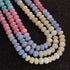 1 Long Strand Beautiful Multi Color Opal Smooth Rondelles  Beads-Semi Precious Gem Stone Rainbow Color Plain Opal Beads, - 7mm-8mm 16 inches BR03774