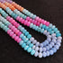 1 Long Strand Beautiful  Multi Color Opal Smooth Rondelles  Beads-Semi Precious Gem Stone Multi Color  Plain Opal Beads, -9mm-16 Inches BR03781