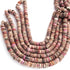 1 Strand AAA+  Rhodochrosite  Smooth Tyre, Wheel Shape Beads - Heishi Shape Gemstone Beads 7mm-8mm 16 Inches BR03811