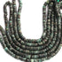 1 Strand AAA+ Shaded Emerald Smooth Tyre, Wheel Shape Beads - Heishi Shape Gemstone Beads 7mm 16 Inches BR03835