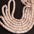 1 Strand AAA+ White Howlite  Smooth Tyre, Wheel Shape Beads - Heishi Shape Gemstone Beads 7mm-8mm 16 Inches BR03798