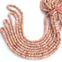1 Strand AAA+ Rhodochrosite  Smooth Tyre, Wheel Shape Beads - Heishi Shape Gemstone Beads 5mm-6mm 16 Inches BR03793