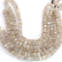 1 Strand AAA+ Grey Moonstone Smooth Square Heishi Shape Beads - Suqare Thin Chips  Gemstone Beads 6mm-7mm 16 Inches BR03807