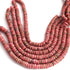 1 Strand AAA+ Rhodochrosite  Smooth Tyre, Wheel Shape Beads - Heishi Shape Gemstone Beads -7mm 16 Inches BR03837