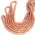 1 Strand AAA+  Peach MoonStone  Smooth Tyre, Wheel Shape Beads - Heishi Shape Gemstone Beads 7mm-8mm 16 Inches BR03815