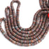 1 Strand AAA+  Ruby Foxite Smooth Tyre, Wheel Shape Beads - Heishi Shape  Gemstone Beads 7mm- 16 Inches BR03833